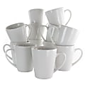 Elama Holt 12-Piece Porcelain Mug Set, 10 Oz, White 1 thumbnail image