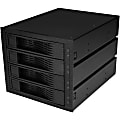 StarTech.com 4 Bay 3.5in SATA SAS Backplane - Hot Swap Mobile Rack for 3 5.25in Bays - Trayless - HDD Rack - SAS Backplane - SATA Backplane - Hot swap up to four 3.5" SATA or SAS hard drives using three 5.25" bays - 4 Bay 3.5" SATA SAS Backplane 1 thumbnail image