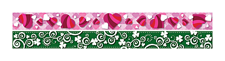 Barker Creek Double-Sided Straight-Edge Border Strips, 3" x 35", Heart/Clover, Pack Of 12