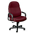 HON® Pyramid Series Mid-Back Fabric Chair, 48 1/2"H x 28 1/4"W x 40"D, Black Frame, Wine Fabric