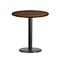 Flash Furniture Round Hospitality Table, 31-3/16”H x 24”W x 24”D, Walnut