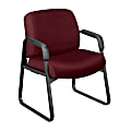 HON® Pyramid Series Mid-Back Fabric Guest Chairs, 35"H x 28 1/4"W x 27"D, Black Frame, Wine Fabric