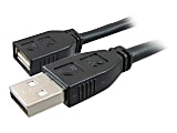 Comprehensive Pro AV/IT Active USB A Male to Female 50ft - 50 ft USB Data Transfer Cable - First End: 1 x Type A Male USB - Second End: 1 x Type A Female USB - 480 Mbit/s - Extension Cable - 24/22 AWG - Matte Black