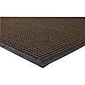 Genuine Joe Waterguard Floor Mat - Floor - 10 ft Length x 36" Width - Rectangle - Rubber - Brown