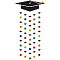 Amscan Graduation Cap Doorway Curtains, 66" x 39", Multicolor, Pack Of 2 Curtains 1 thumbnail image