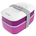 Bentgo Classic All-In-One Lunch Box Container, 3-13/16"H x 4-3/4"W x 7-1/8"D, Purple