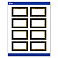 Avery® Printable Cards With Sure Feed® Technology, 2" x 3-1/2", Matte White With Black Border with Gold Pattern, Pack Of 80 1 thumbnail image