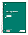 Just Basics® Spiral Notebook, 8" x 10-1/2", College Ruled, 70 Sheets, Green