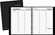 AT-A-GLANCE® 30% Recycled 13-Month Weekly Appointment Book, 8 1/4" x 10 7/8", Black, January 2016 to January 2017