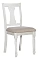 Powell Maillet Side Chairs, Vanilla White/Light Tan, Set Of 2 Chairs