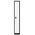 Alpine 1-Tier Steel Lockers, 72”H x 12”W x 12”D, Black/White, Set Of 2 Lockers