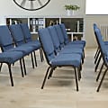 Flash Furniture HERCULES Series Stackable Church Chair, Blue/Goldvein 1 thumbnail image