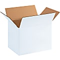 Partners Brand Corrugated Boxes, 11-1/4" x 8-3/4" x 8", White, Pack Of 25 Boxes
