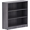 Lorell® Laminate 3-Shelf Modular Shelving Bookcase, 36"H x 36"W x 12"D, Weathered Charcoal 1 thumbnail image