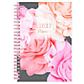 Blue Sky™ Frosted Weekly/Monthly Safety Wirebound Planner, 5" x 8", Joselyn, January To December 2022, 110396-22