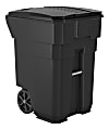 Suncast Commercial Wheeled Square HDPE Trash Can, 96 Gallons, 43-1/2"H x 30-1/4"W x 35"D, Gray