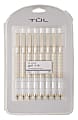 TUL® GL Series Retractable Gel Pens, Medium Point, 0.7 mm, White Geometric Barrel, Black Ink, Pack Of 8 Pens 1 thumbnail image