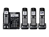 Panasonic® DECT 6.0 Cordless Telephone With Answering Machine And Dual Keypad, 4 Handsets, KX-TGF544B 1 thumbnail image