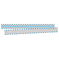Barker Creek Double-Sided Border Strips, 3" x 35", Chevron Gray/Blue, Set Of 24 1 thumbnail image