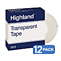 3M™ Highland™ 5910 Transparent Tape, 3/4" x 1,296", Pack Of 12