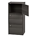IRIS 35"H 3-Door Storage-Shelf, Gray 1 thumbnail image