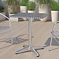 Flash Furniture Square Aluminum Indoor/Outdoor Table, 27-1/2" x 23-1/2", Silver 1 thumbnail image