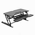 Mount-It! Standing Desk Converter With Adjustable Height And 38"W Desktop, Black 1 thumbnail image