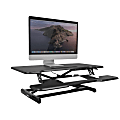 Mount-It! Standing Desk Converter With Adjustable Height And 38"W Desktop, Black