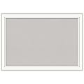 Amanti Art Cork Bulletin Board, 41" x 29", Gray, Craftsman White Wood Frame 1 thumbnail image