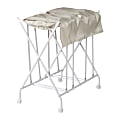 Honey Can Do Double Bounce Back Hamper, 33-1/2” x 20-1/2”, White/Natural 1 thumbnail image