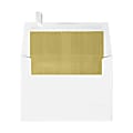 LUX Invitation Envelopes, A6, Peel & Press Closure, Gold/White, Pack Of 250