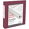 Office Depot® 3-Ring Durable View Binder, 1-1/2" Round Ring, Berry Plum 1 thumbnail image