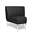 OFM Triumph Series Armless 45° Lounge Chair, Black/Chrome
