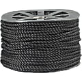 Partners Brand Twisted Polypropylene Rope, 1,150 Lb, 1/4" x 600', Black