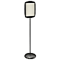 MasterVision® Rectangular Easy-Clean Dry-Erase Sign Stand, 15 5/16" x 10 5/8", Silver/Black