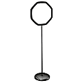 MasterVision® Octagon Easy Clean Non-Magnetic Dry-Erase Whiteboard Sign Stand, 65" x 15 3/4", Steel Frame With Black Finish 1 thumbnail image