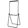 MasterVision Footbar Non-Magnetic Dry-Erase Whiteboard Easel, 27" x 41", Plastic Frame With Black Finish