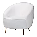 Baxton Studio Urian Modern And Contemporary Accent Chair, White/Gold