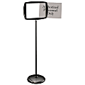 MasterVision® Easy-Clean Adjustable Sign Stand, 39 7/16"H x 15 1/4"W, Silver/Black 1 thumbnail image