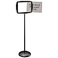 MasterVision® Easy-Clean Adjustable Sign Stand, 39 7/16"H x 15 1/4"W, Silver/Black