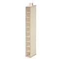 Honey-Can-Do 10-Shelf Hanging Vertical Closet Organizer, 54"H x 12"W x 12"D, Natural