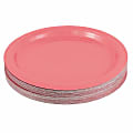JAM PAPER Round Paper Party Plates, Medium, 9 Inch, Pink, 50/pack 1 thumbnail image