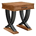 Powell Noelle Side Table, 13-1/2"H x 23-1/2"W x 22"D, Honey/Black 1 thumbnail image