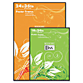 DAX U-Channel Wall Poster Frames - Holds 18" x 24" Insert - Wall Mountable - Vertical, Horizontal - 1 / Each - Plastic - Black 1 thumbnail image