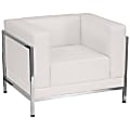 Flash Furniture HERCULES Imagination Series Contemporary LeatherSoft Modular Chair with Quilted Tufted Seat and Encasing Frame, Melrose White 1 thumbnail image