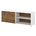 Bush Business Furniture Jamestown Low Storage Cabinet With Doors And Shelves, Fresh Walnut/White, Premium Installation 1 thumbnail image