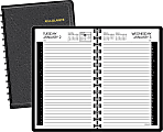 AT-A-GLANCE® 30% Recycled Daily Appointment Book, 4 7/8" x 8", Black, January-December 2016