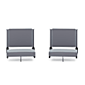 Flash Furniture Grandstand Comfort Seats, Gray/Black, Set Of 2 Seats