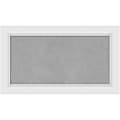 Amanti Art Magnetic Bulletin Board, 28" x 16", Blanco White Wood Frame