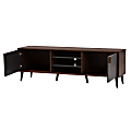 Baxton Studio Eda TV Stand, Walnut Brown/Dark Gray 1 thumbnail image